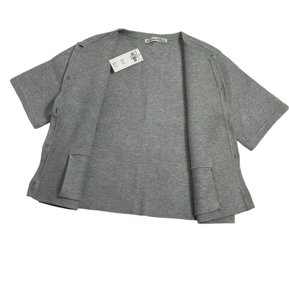 ABERCROMBIE AND FITCH LuxeLoft Short-Sleeve Cardigan, Size XSMALL - Picture 10 of 16